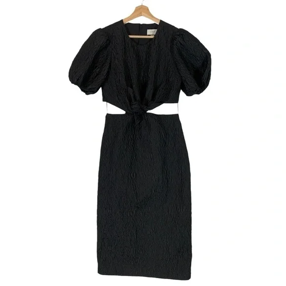 J.Crew Cutout Textured Organza Midi Dress Size 6 - Picture 5 of 10